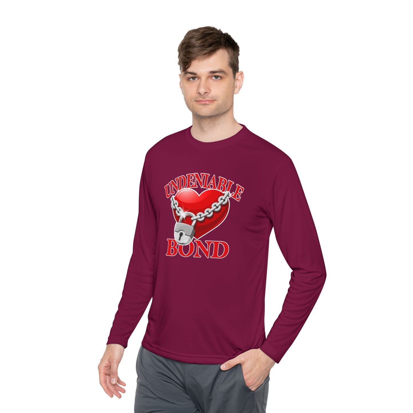Undeniable Bond Unisex Lightweight Long Sleeve Tee - Undeniable Bond Design | Perfect for Love and Friendship Occasions