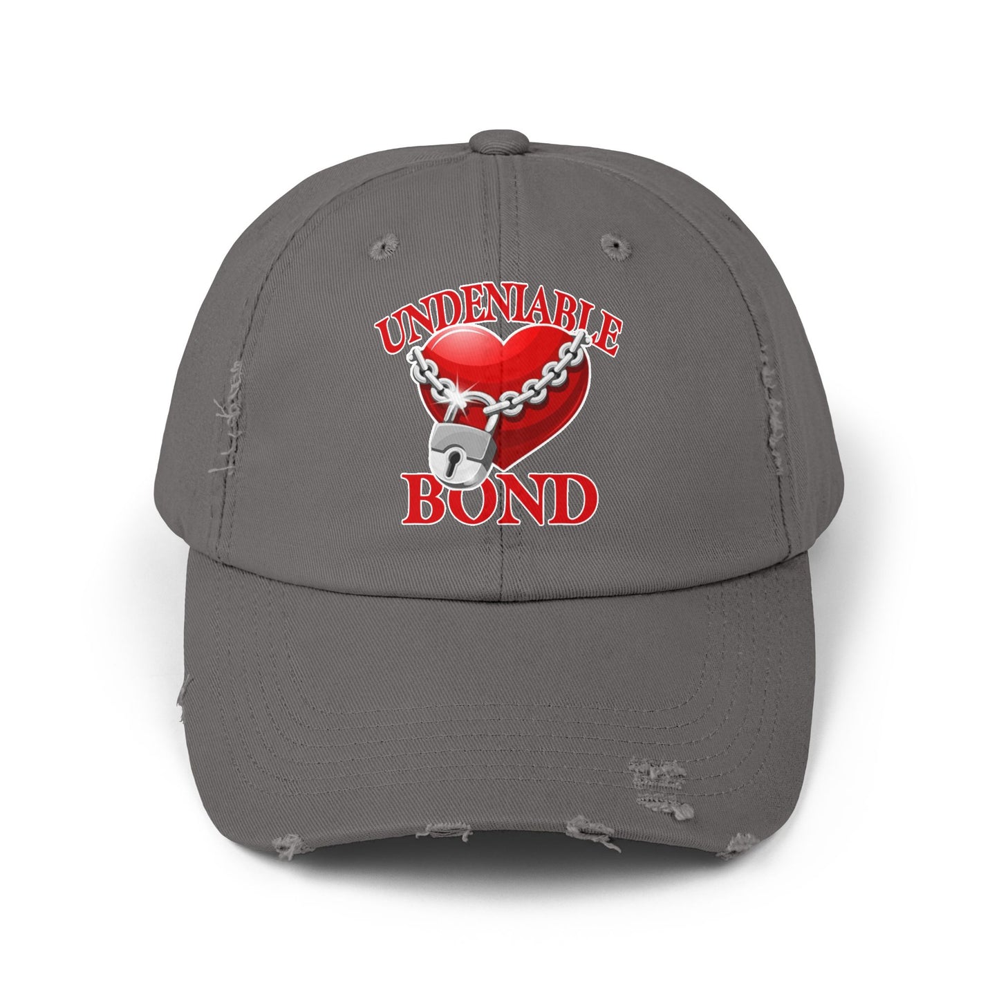 Unisex Distressed Cap - Love Heart Design