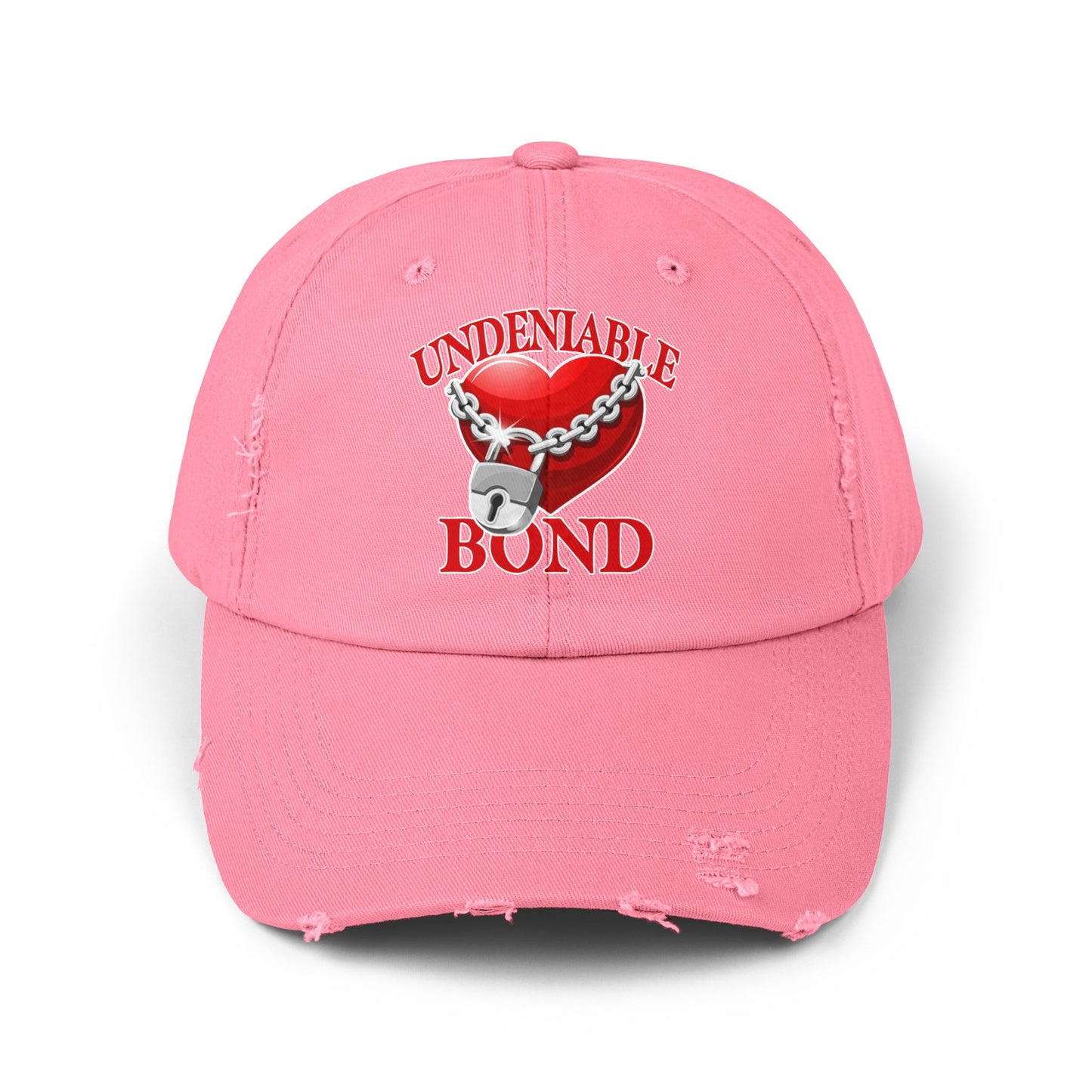 Unisex Distressed Cap - Love Heart Design