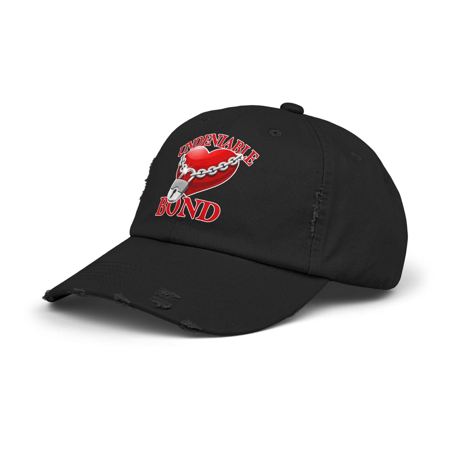 Unisex Distressed Cap - Love Heart Design