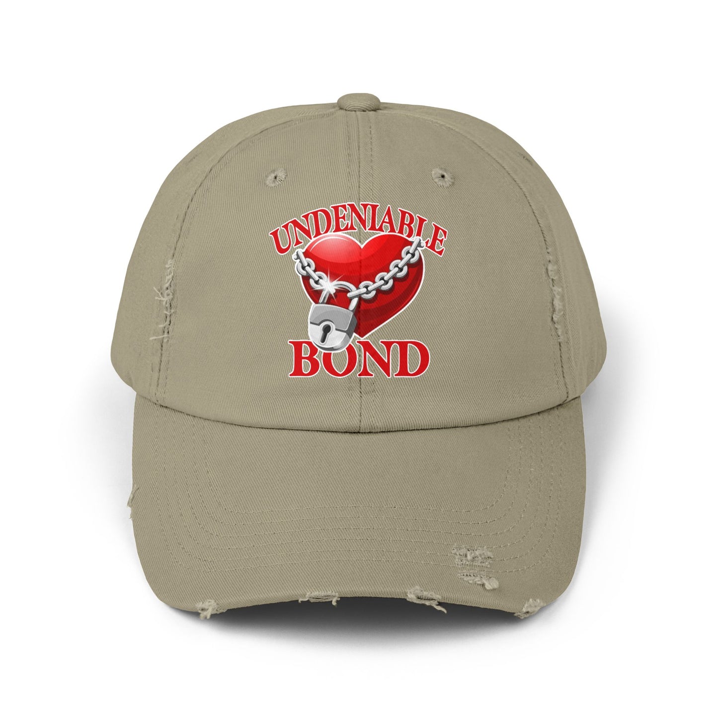 Unisex Distressed Cap - Love Heart Design