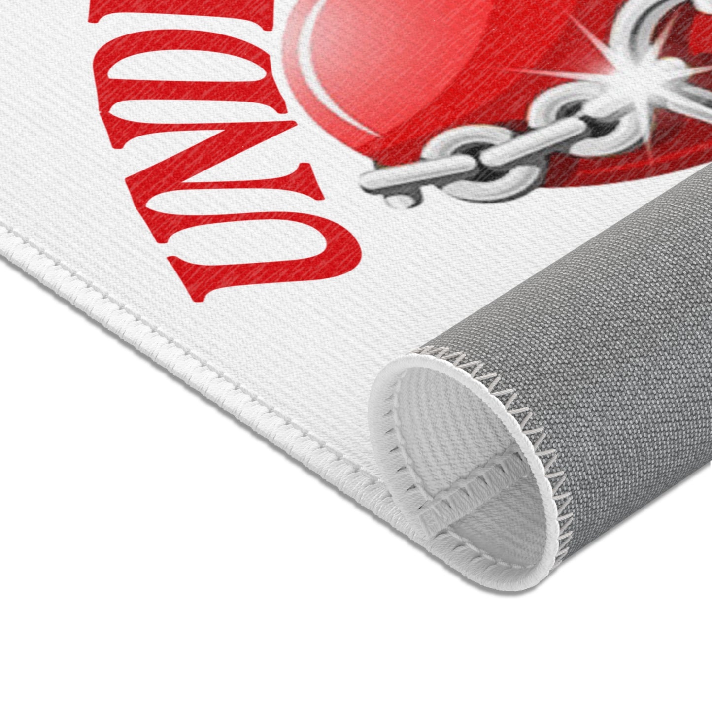 Romantic Area Rug - ‘Undeniable Bond’ Heart Design for Love & Connection