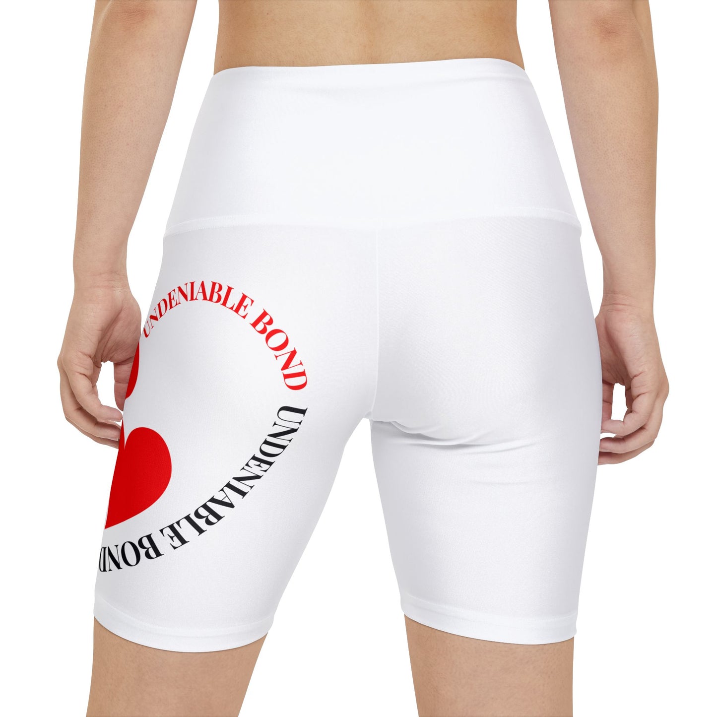 Undeniable Bond-Heart Design Women's Workout Shorts - Undeniable Bond