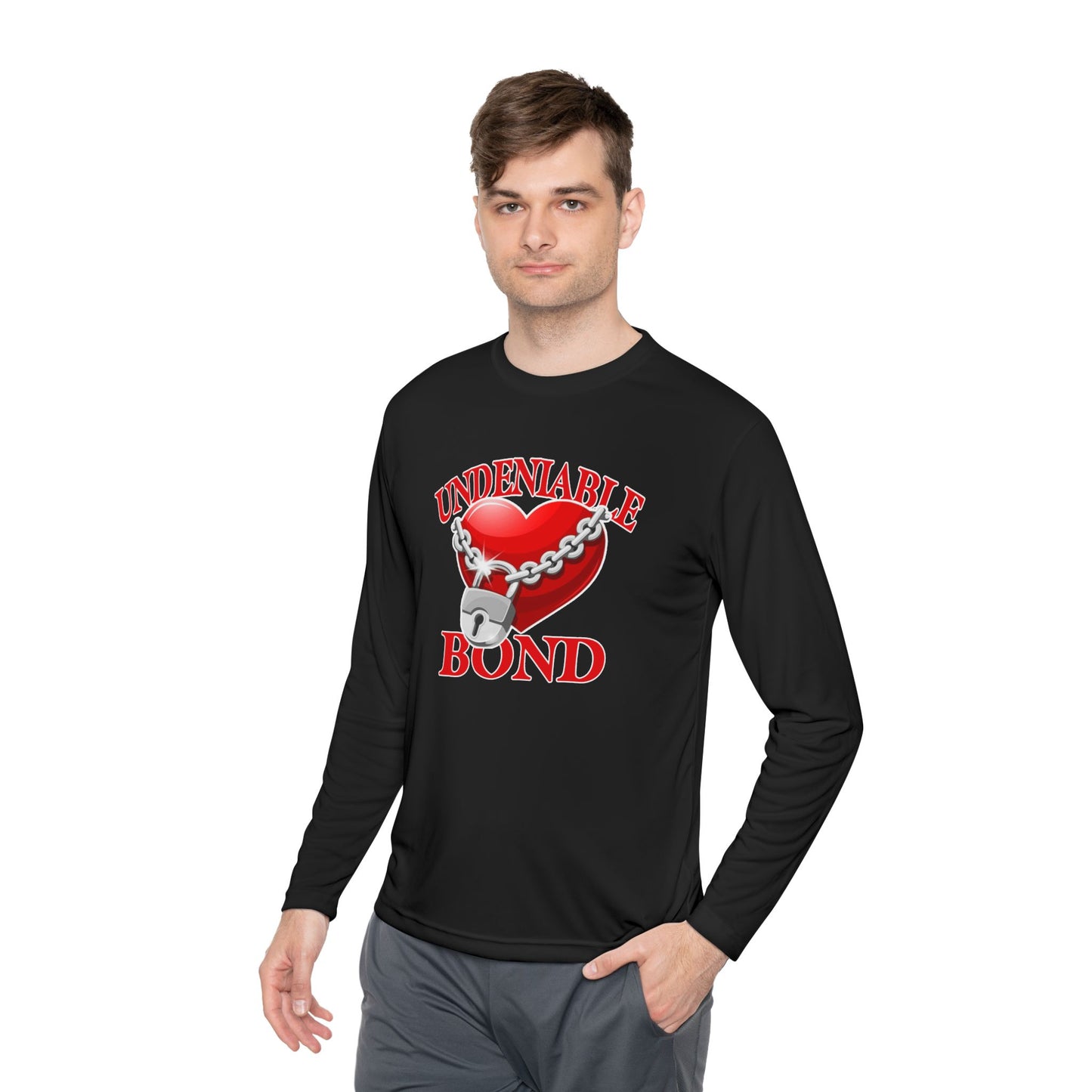Undeniable Bond Unisex Lightweight Long Sleeve Tee - Undeniable Bond Design | Perfect for Love and Friendship Occasions