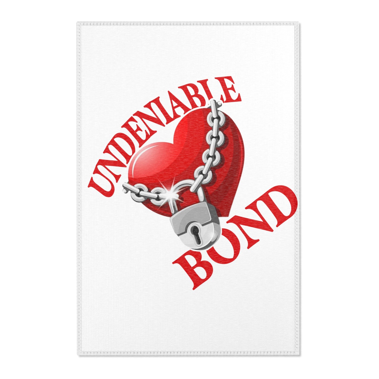 Romantic Area Rug - ‘Undeniable Bond’ Heart Design for Love & Connection